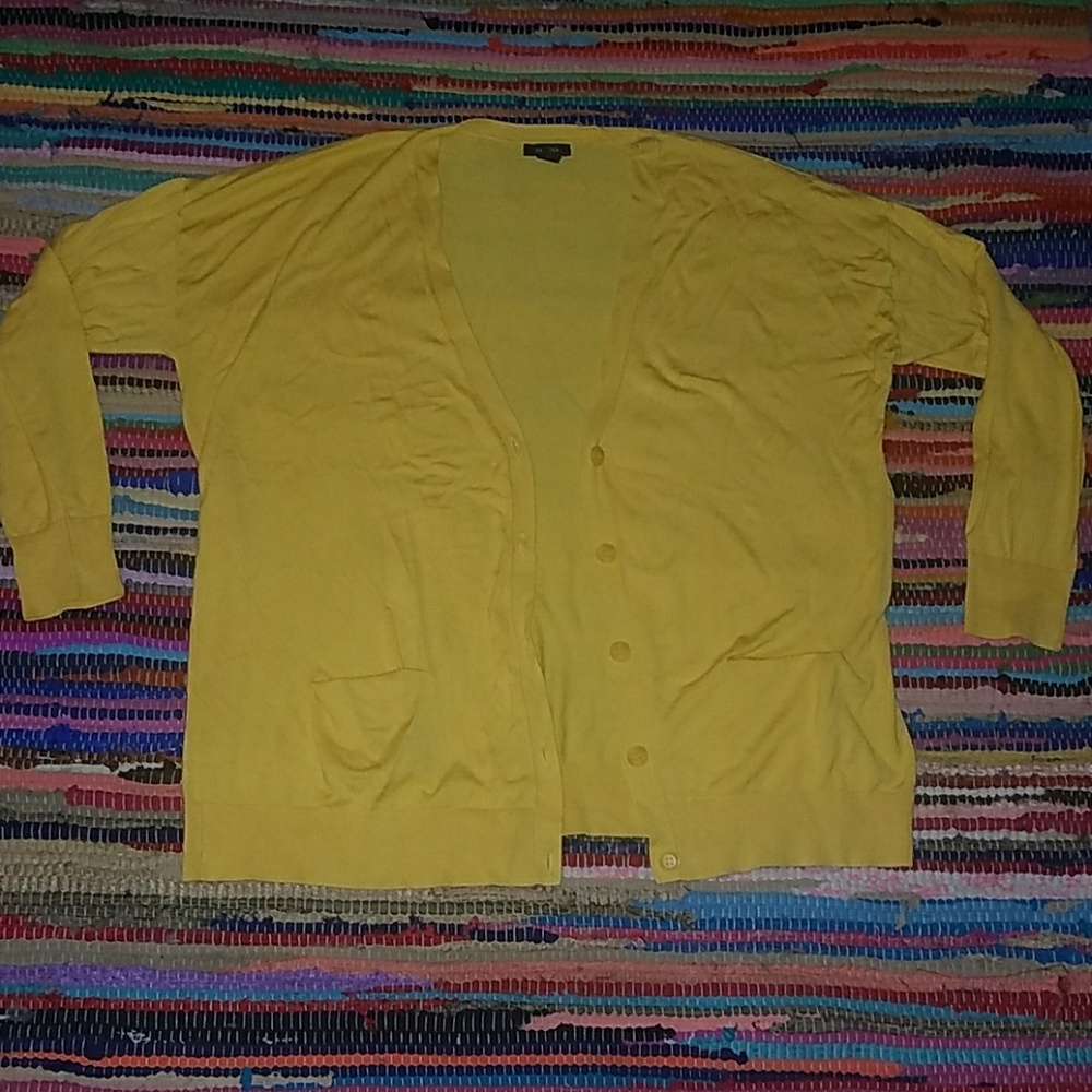 Halogen Yellow Cardigan